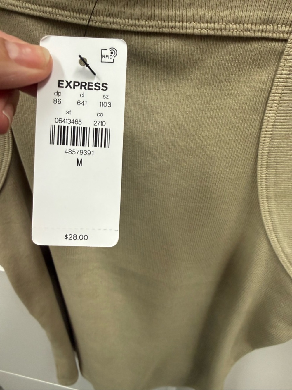 Express Sleeveless Tank Top in Beige by - Picture 2 of 4